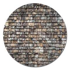 Wall Stone Wall Brick Wall Stoneworks Masonry Magnet 5  (round) by artworkshop