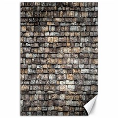 Wall Stone Wall Brick Wall Stoneworks Masonry Canvas 12  X 18  by artworkshop