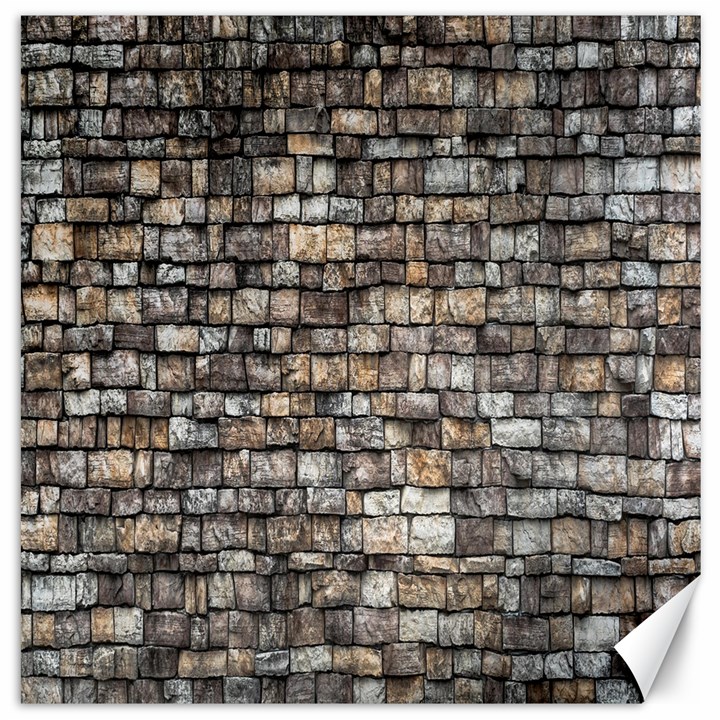 Wall Stone Wall Brick Wall Stoneworks Masonry Canvas 16  x 16 