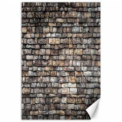 Wall Stone Wall Brick Wall Stoneworks Masonry Canvas 24  X 36  by artworkshop