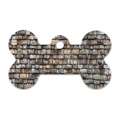 Wall Stone Wall Brick Wall Stoneworks Masonry Dog Tag Bone (one Side) by artworkshop