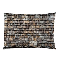 Wall Stone Wall Brick Wall Stoneworks Masonry Pillow Case by artworkshop