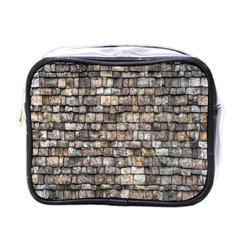 Wall Stone Wall Brick Wall Stoneworks Masonry Mini Toiletries Bag (one Side) by artworkshop