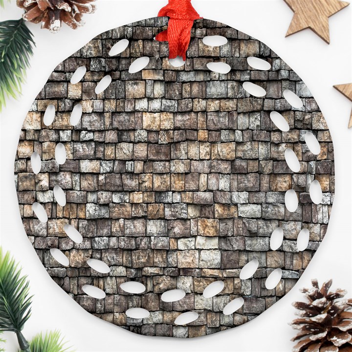 Wall Stone Wall Brick Wall Stoneworks Masonry Ornament (Round Filigree)