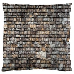 Wall Stone Wall Brick Wall Stoneworks Masonry Large Flano Cushion Case (one Side) by artworkshop