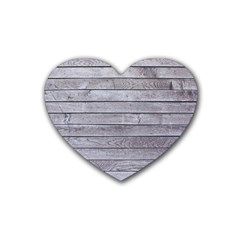 Wood Wooden Wall Wooden Boards Wall Boards Wall Rubber Heart Coaster (4 Pack) by artworkshop