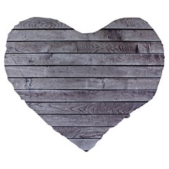 Wood Wooden Wall Wooden Boards Wall Boards Wall Large 19  Premium Heart Shape Cushions by artworkshop