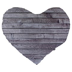 Wood Wooden Wall Wooden Boards Wall Boards Wall Large 19  Premium Flano Heart Shape Cushions by artworkshop