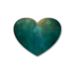 Background Green Rubber Coaster (heart) by nate14shop