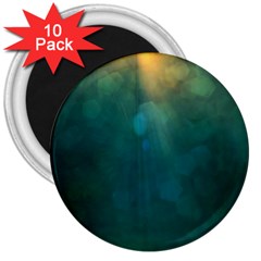 Background Green 3  Magnets (10 Pack)  by nate14shop