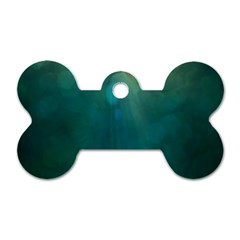 Background Green Dog Tag Bone (two Sides) by nate14shop