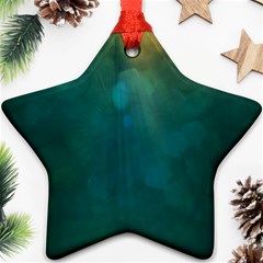 Background Green Star Ornament (two Sides) by nate14shop