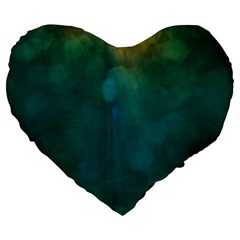 Background Green Large 19  Premium Heart Shape Cushions by nate14shop