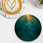 Background Green UV Print Round Tile Coaster Front