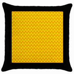 Polkadot Gold Throw Pillow Case (black)