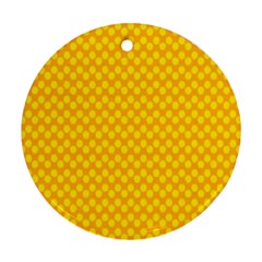 Polkadot Gold Ornament (round) by nate14shop