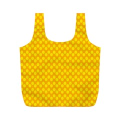 Polkadot Gold Full Print Recycle Bag (m) by nate14shop