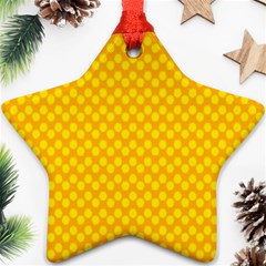 Polkadot Gold Ornament (star) by nate14shop