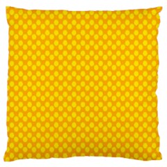 Polkadot Gold Large Flano Cushion Case (two Sides) by nate14shop