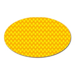 Polkadot Gold Oval Magnet by nate14shop