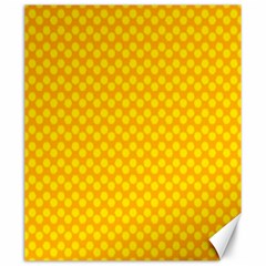 Polkadot Gold Canvas 20  X 24  by nate14shop