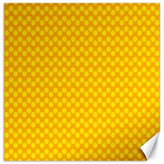 Polkadot Gold Canvas 20  X 20  by nate14shop