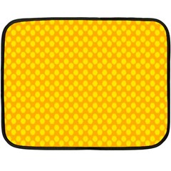 Polkadot Gold Fleece Blanket (mini) by nate14shop