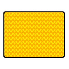 Polkadot Gold Double Sided Fleece Blanket (small)  by nate14shop