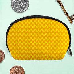 Polkadot Gold Accessory Pouch (large) by nate14shop