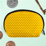 Polkadot Gold Accessory Pouch (Large) Front