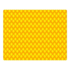 Polkadot Gold Double Sided Flano Blanket (large)  by nate14shop