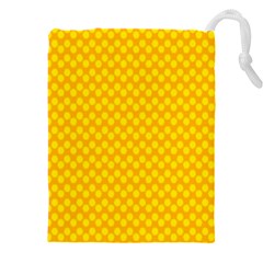 Polkadot Gold Drawstring Pouch (4xl) by nate14shop