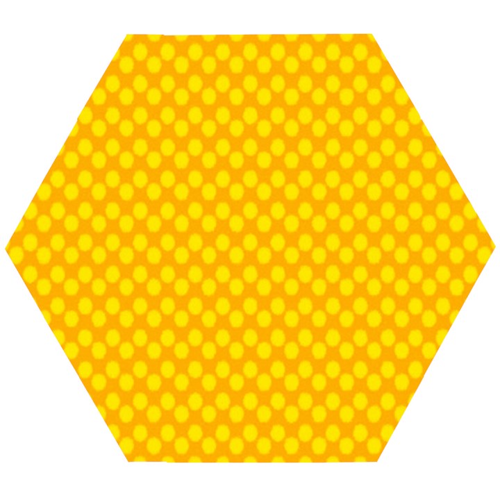 Polkadot Gold Wooden Puzzle Hexagon