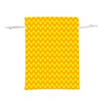 Polkadot Gold Lightweight Drawstring Pouch (S) Front