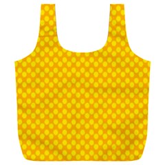 Polkadot Gold Full Print Recycle Bag (xxl) by nate14shop