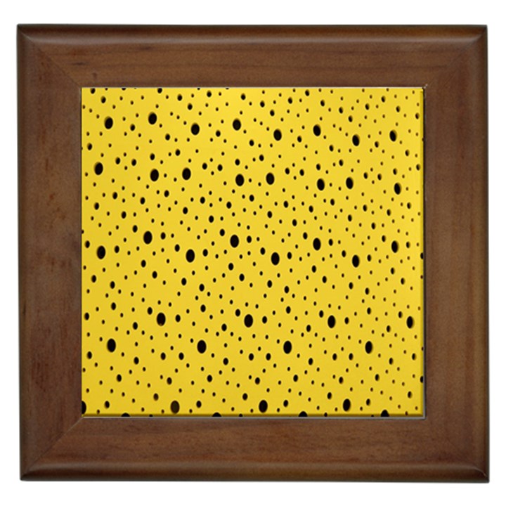 Polkadot Yellow Framed Tile