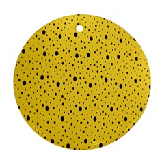 Polkadot Yellow Ornament (round) by nate14shop