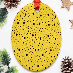 Polkadot Yellow Ornament (Oval)