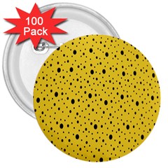 Polkadot Yellow 3  Buttons (100 pack) 