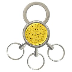 Polkadot Yellow 3-Ring Key Chain