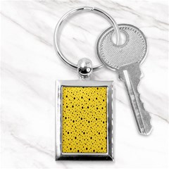 Polkadot Yellow Key Chain (Rectangle)