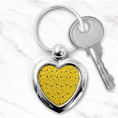 Polkadot Yellow Key Chain (Heart)