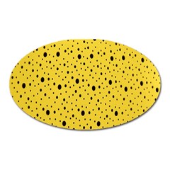 Polkadot Yellow Oval Magnet