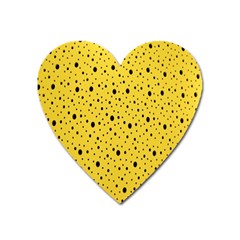 Polkadot Yellow Heart Magnet