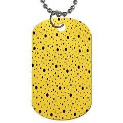 Polkadot Yellow Dog Tag (One Side)