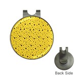 Polkadot Yellow Hat Clips with Golf Markers Front