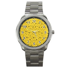 Polkadot Yellow Sport Metal Watch