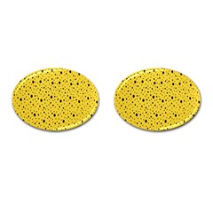 Polkadot Yellow Cufflinks (Oval)