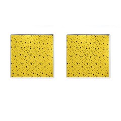 Polkadot Yellow Cufflinks (Square)