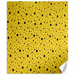 Polkadot Yellow Canvas 8  x 10 